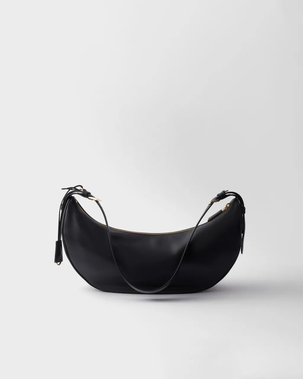 Prada Demi-Lune Large Leather Shoulder Bag