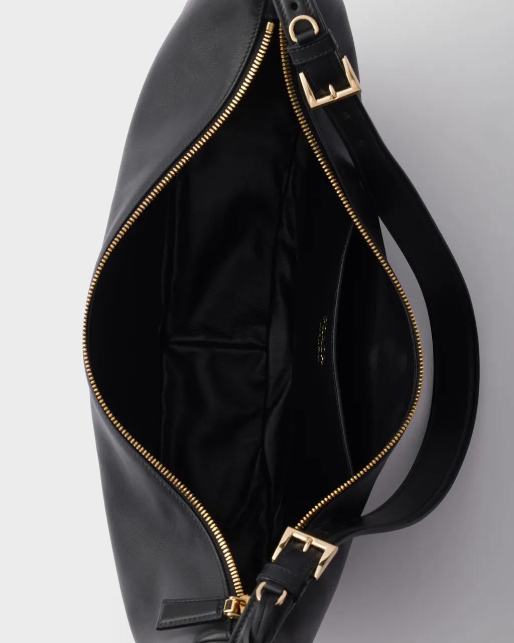 Prada Demi-Lune Large Leather Shoulder Bag