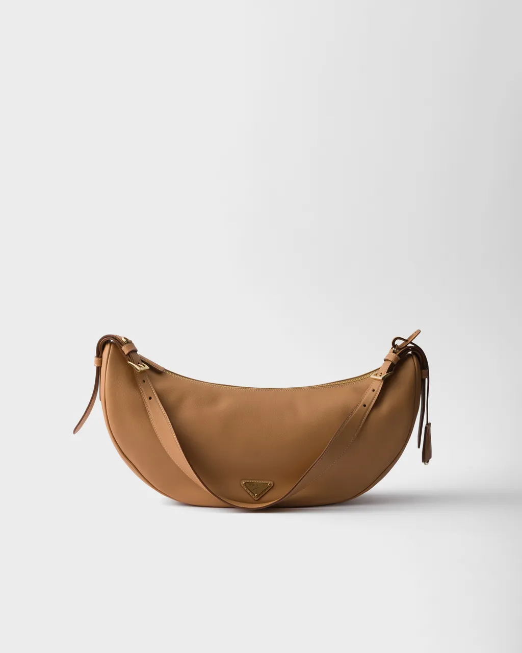 Prada Demi-Lune Large Leather Shoulder Bag