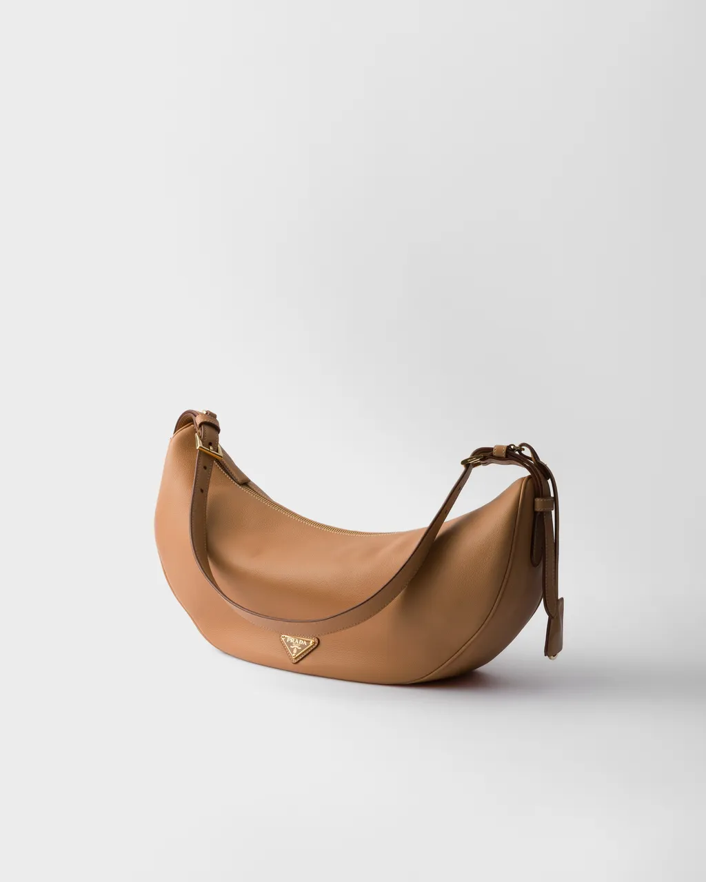 Prada Demi-Lune Large Leather Shoulder Bag