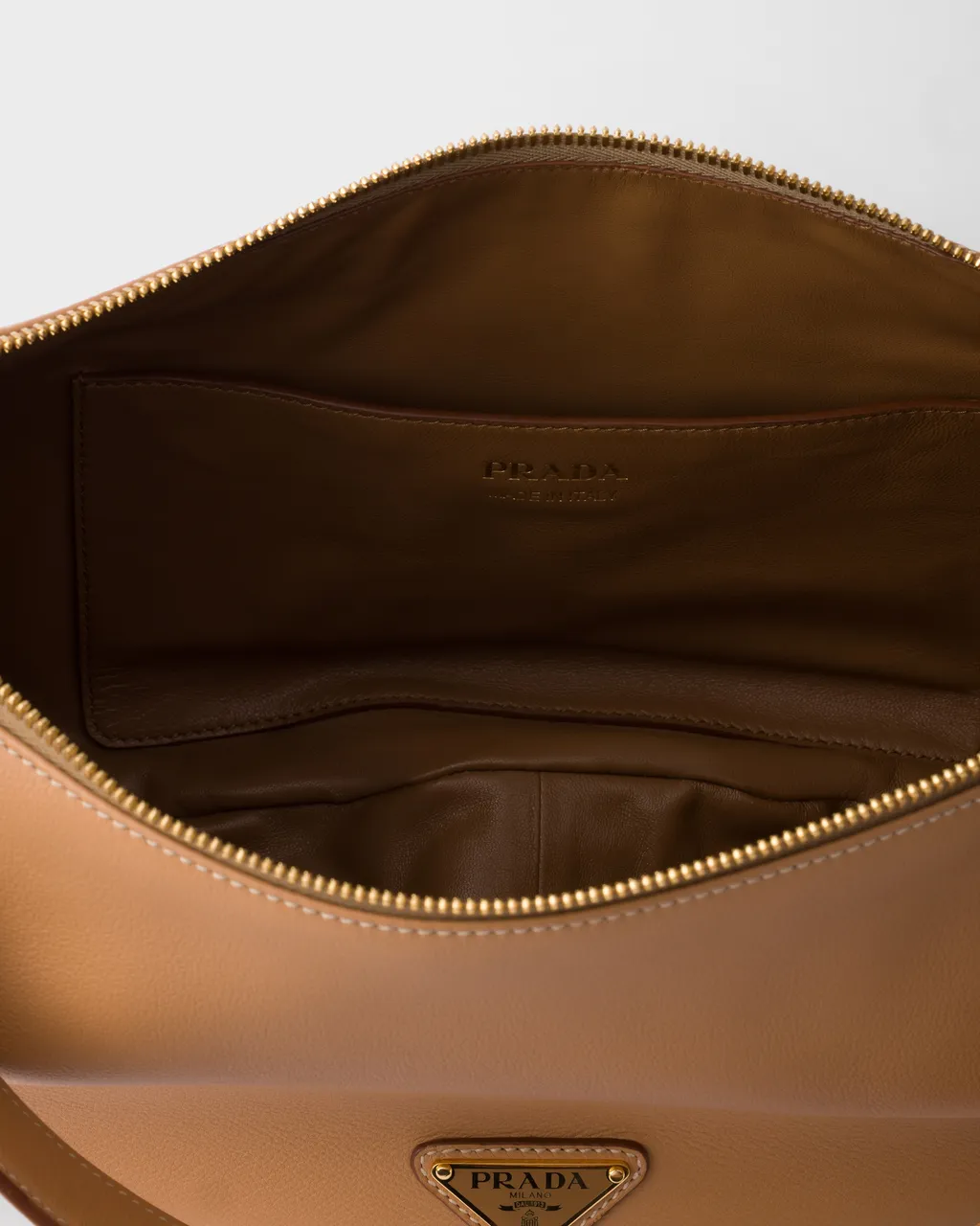 Prada Demi-Lune Large Leather Shoulder Bag