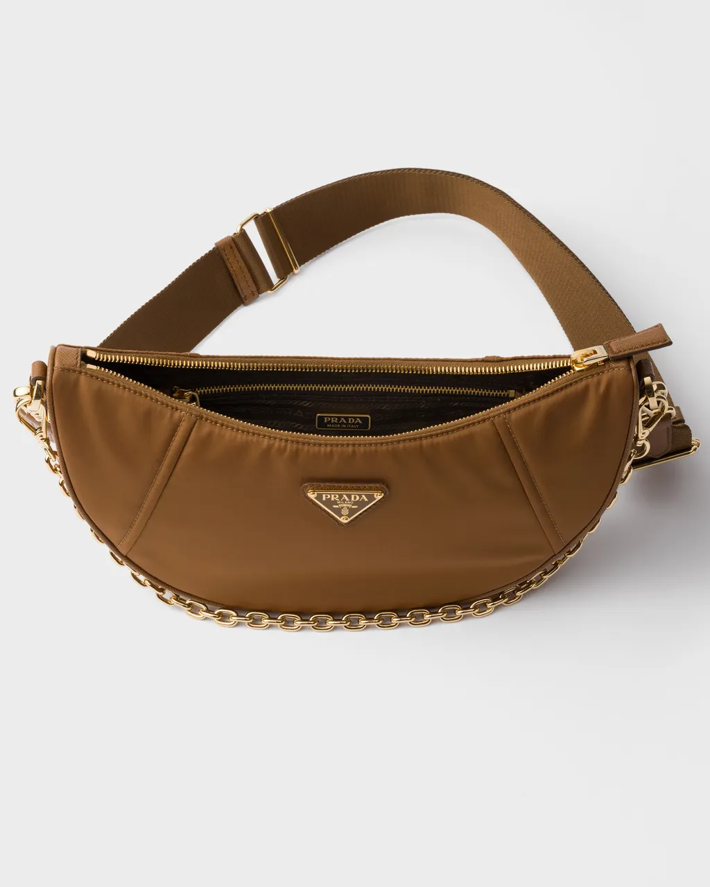 Prada Demi-Lune Re-Nylon Shoulder Bag