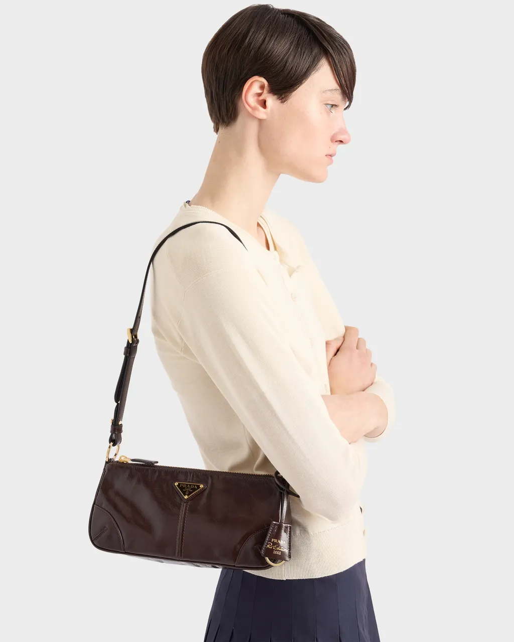 Prada Re-Edition 2002 Medium Leather Shoulder Bag