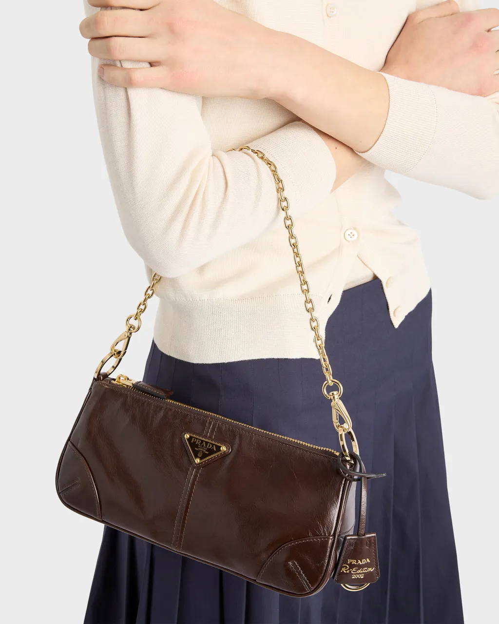 Prada Re-Edition 2002 Medium Leather Shoulder Bag