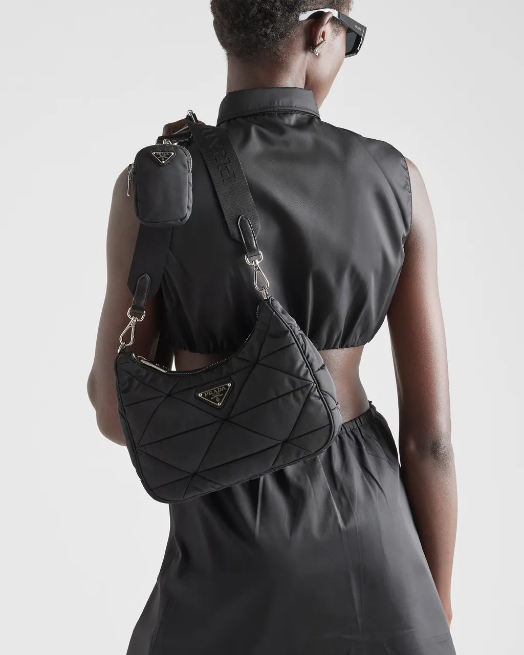 Padded Re-Nylon Shoulder Bag