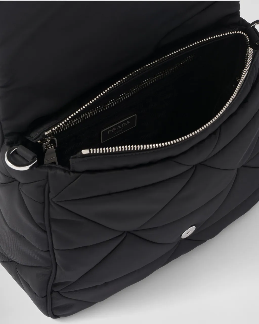 Padded Re-Nylon Shoulder Bag