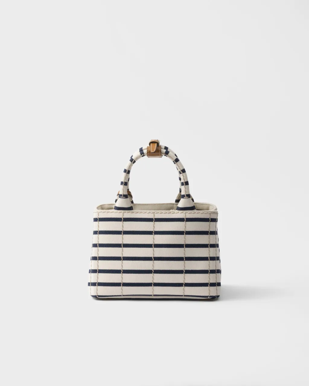 Prada JardiniÈRe Striped Cotton Canvas Mini-Bag