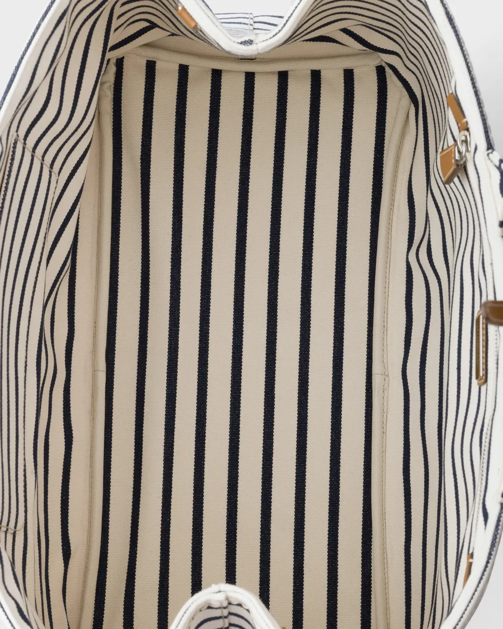 Striped Canvas Tote Bag