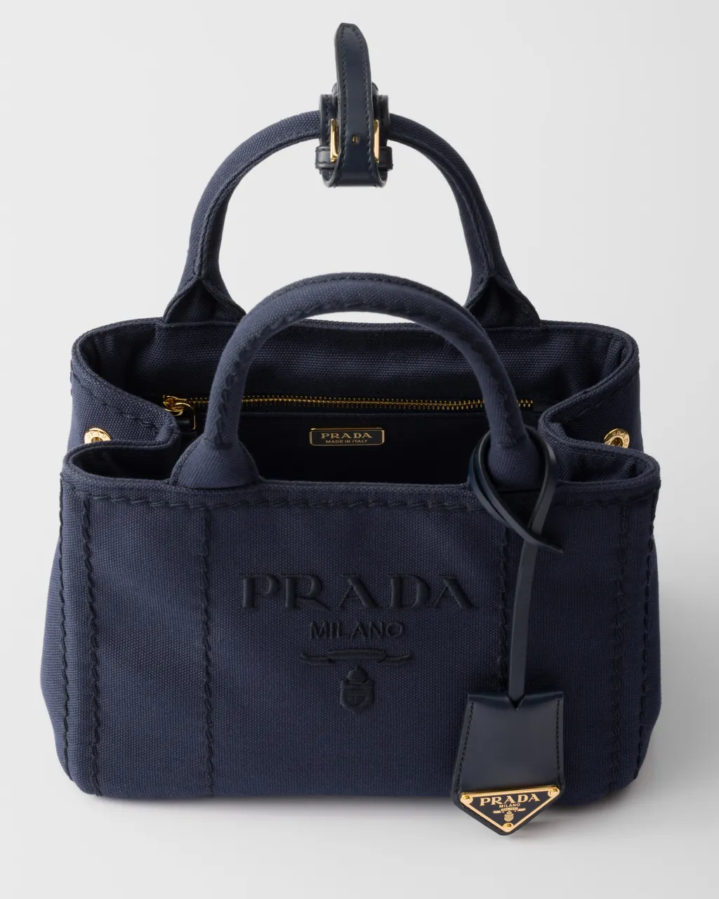 Prada JardiniÈRe Cotton Canvas Mini Handbag