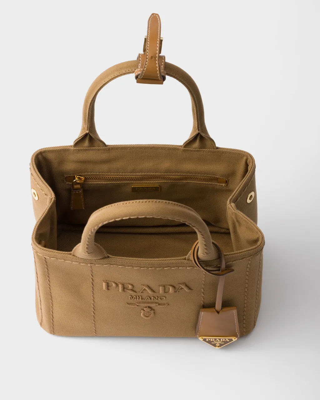 Prada JardiniÈRe Cotton Canvas Mini Handbag