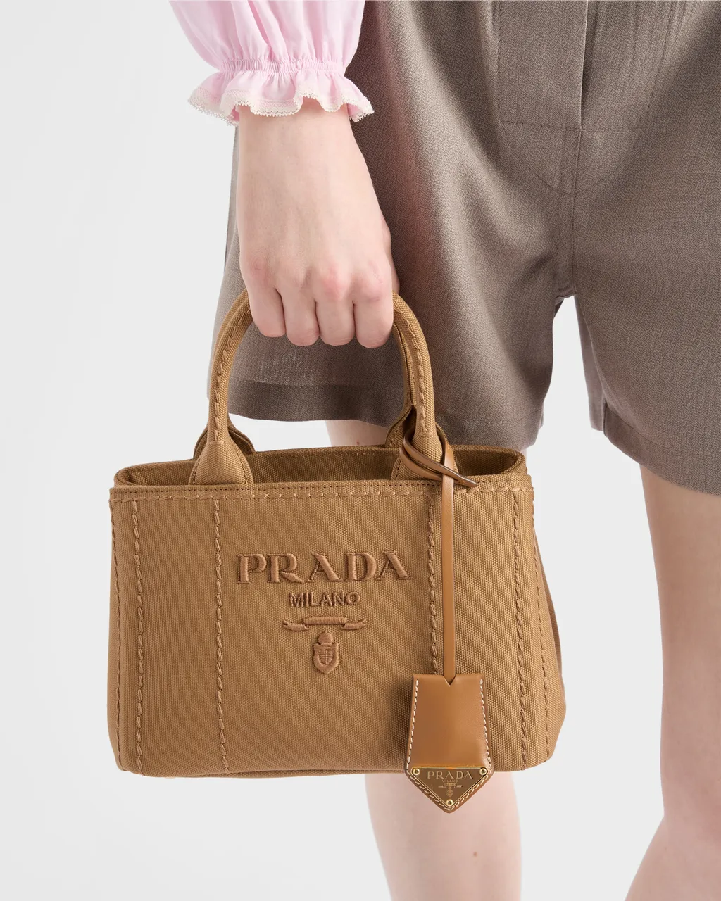 Prada JardiniÈRe Cotton Canvas Mini Handbag