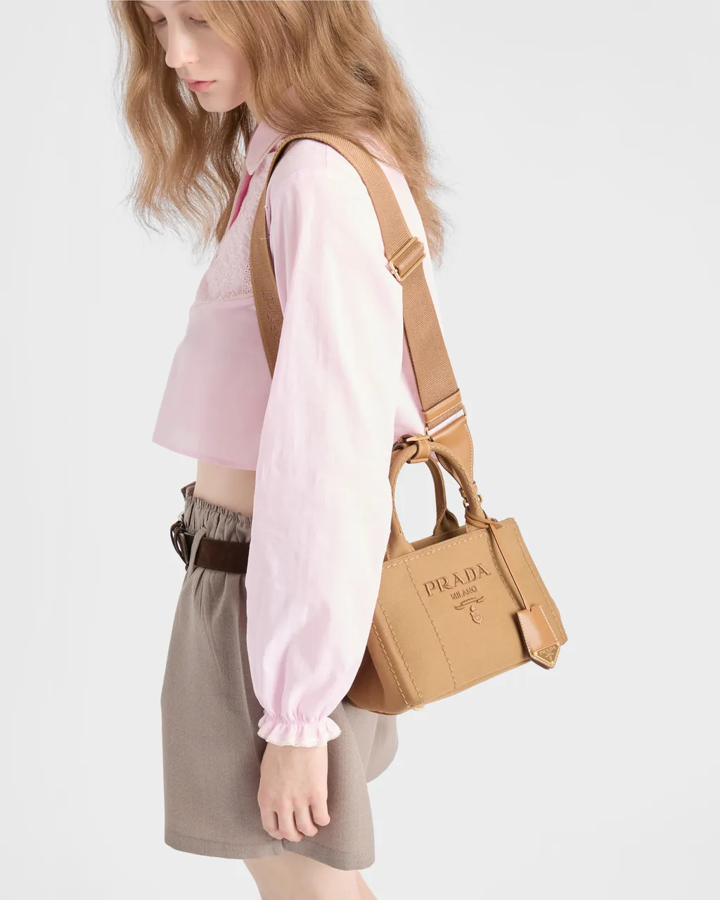 Prada JardiniÈRe Cotton Canvas Mini Handbag