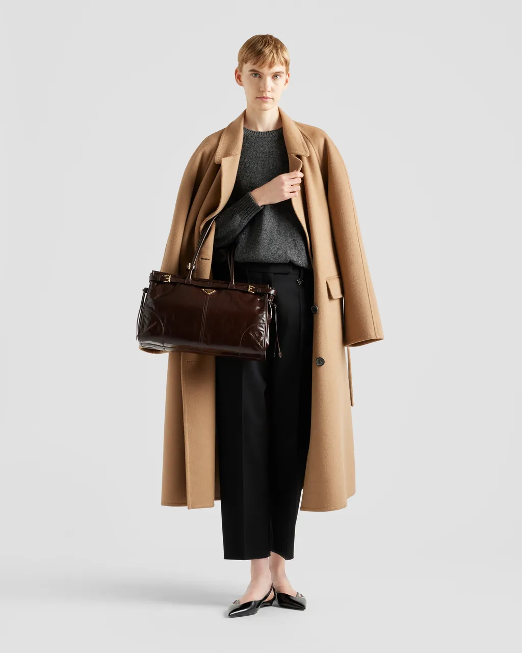 Prada Bonnie Large Leather Handbag
