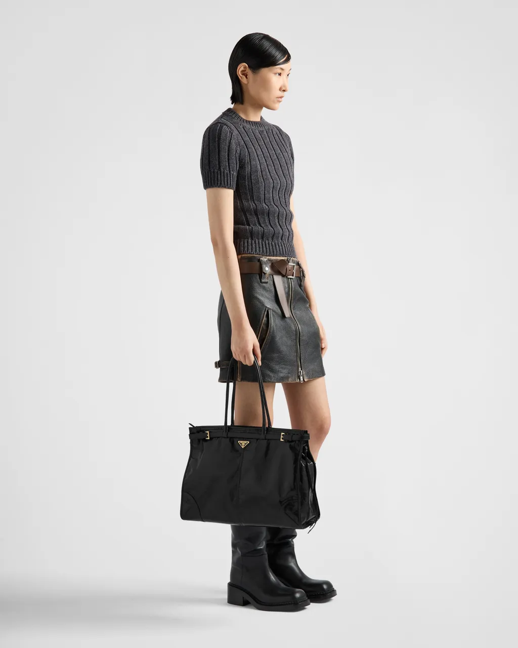 Prada Bonnie Extra Large Leather Handbag
