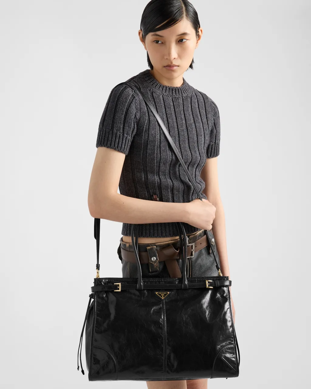 Prada Bonnie Extra Large Leather Handbag
