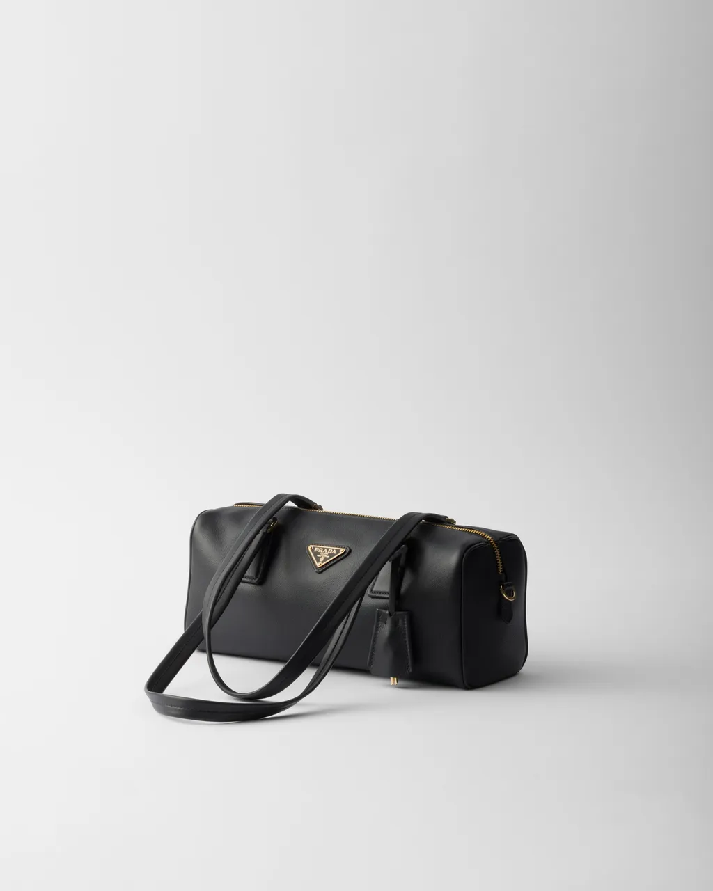 Medium Leather Top-Handle Bag With Padlock