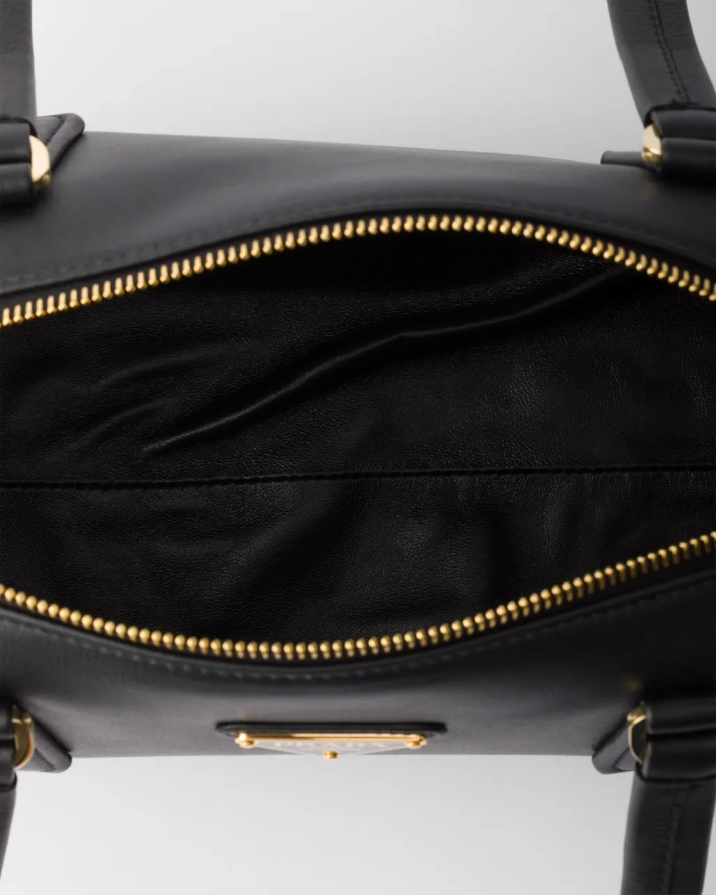 Medium Leather Top-Handle Bag With Padlock