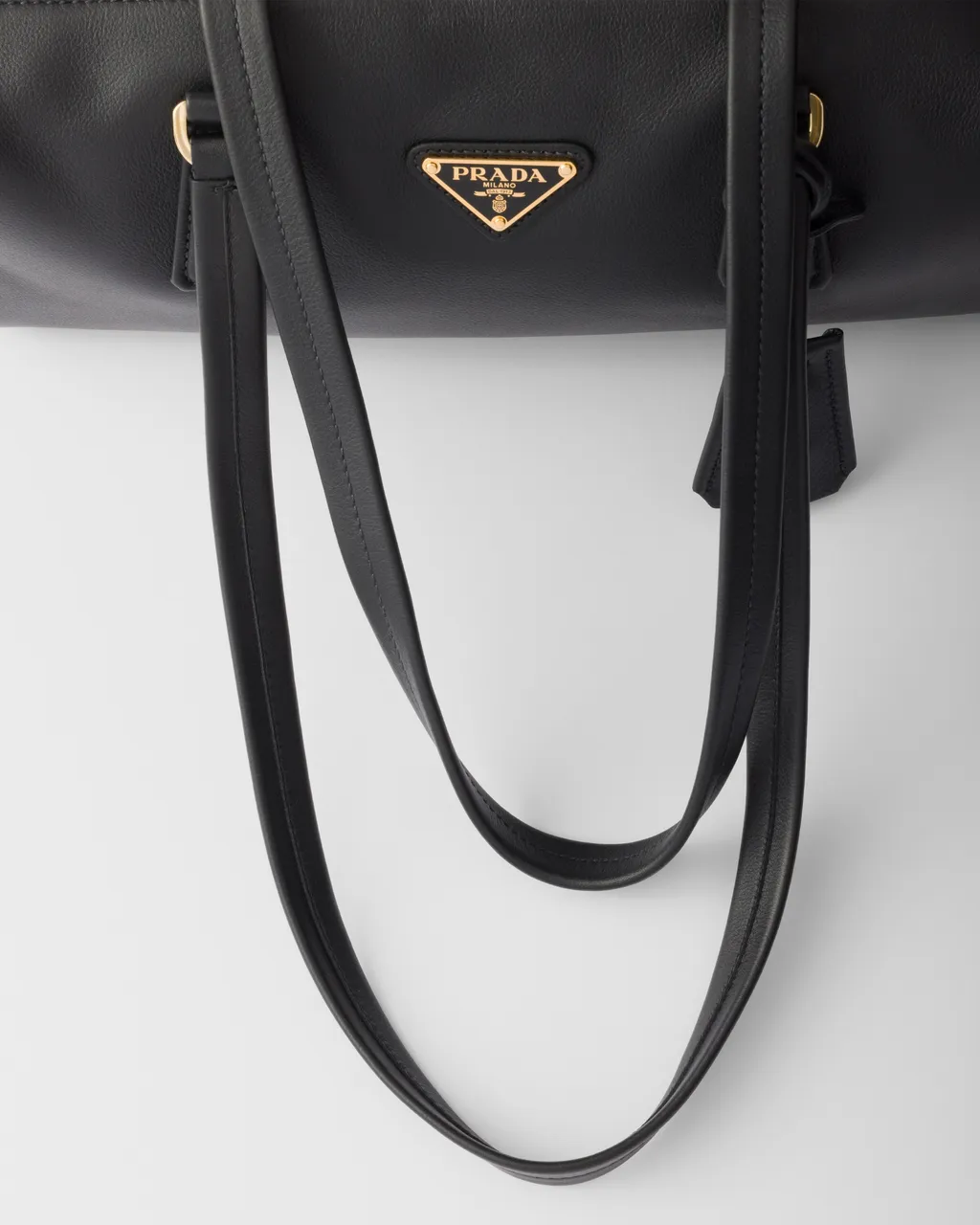 Medium Leather Top-Handle Bag With Padlock