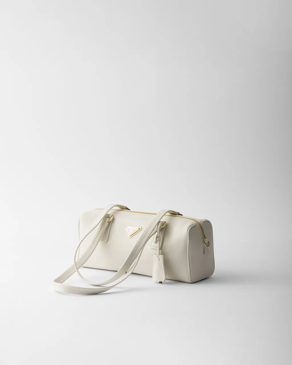 Medium Leather Top-Handle Bag With Padlock