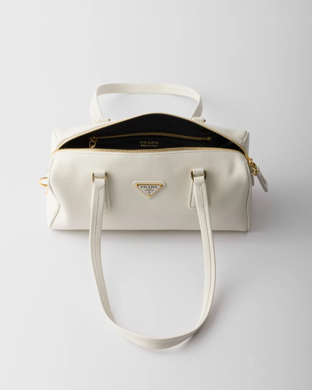 Medium Leather Top-Handle Bag With Padlock