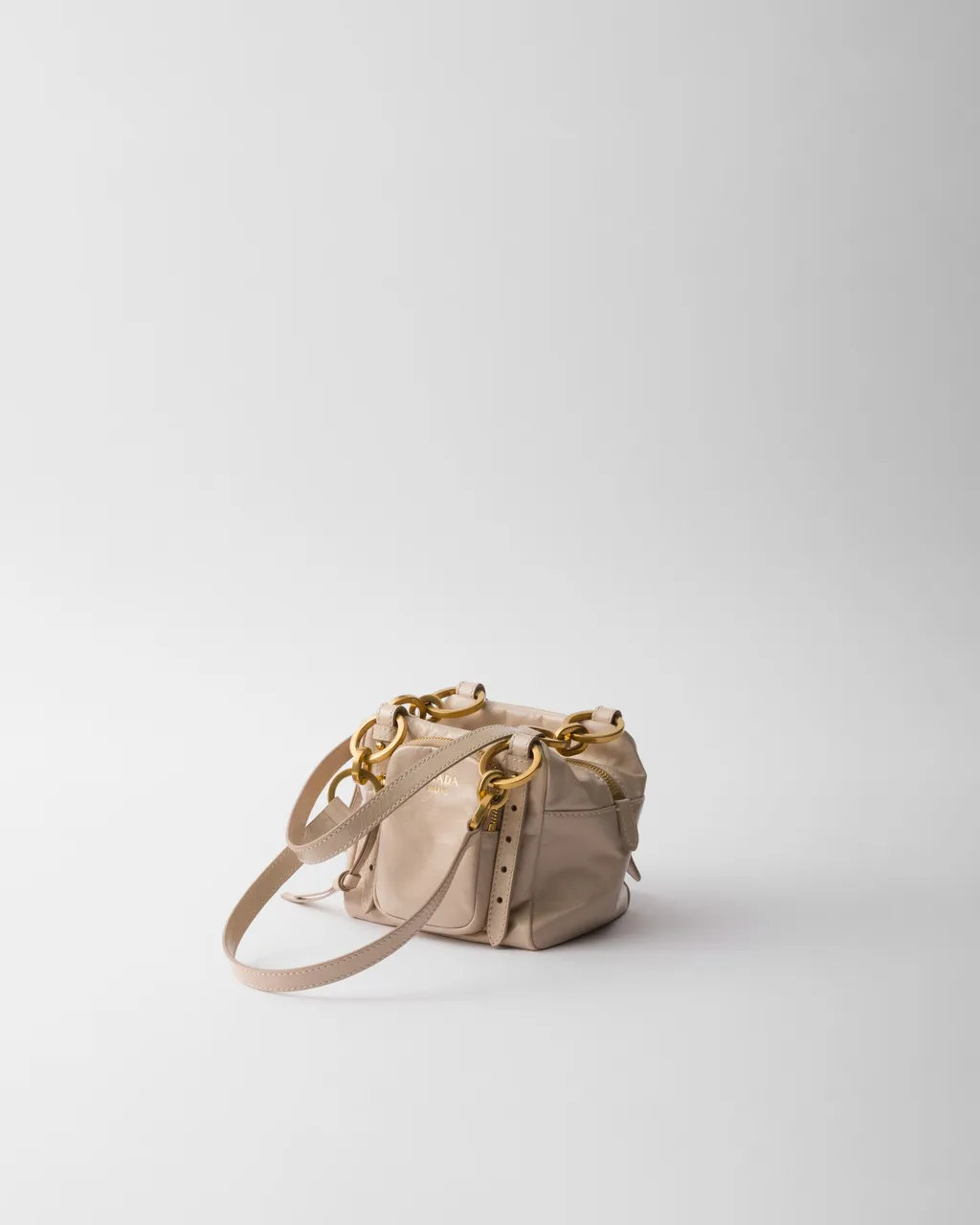 Prada Dangle Leather Top-Handle Mini-Bag