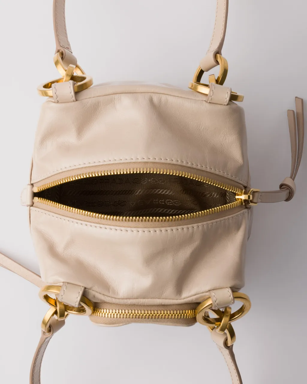 Prada Dangle Leather Top-Handle Mini-Bag