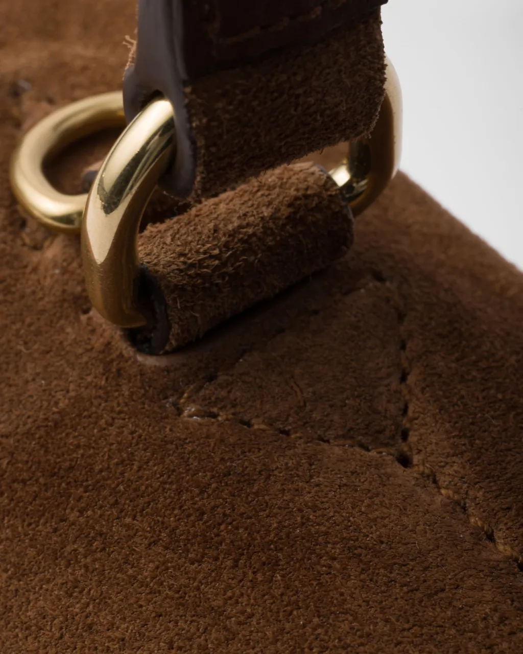 Prada Soft Sound Medium Suede Shoulder Bag