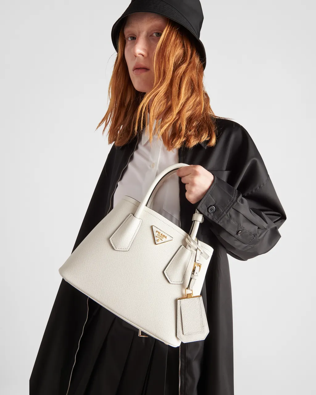 Small Prada Double Saffiano Leather Bag