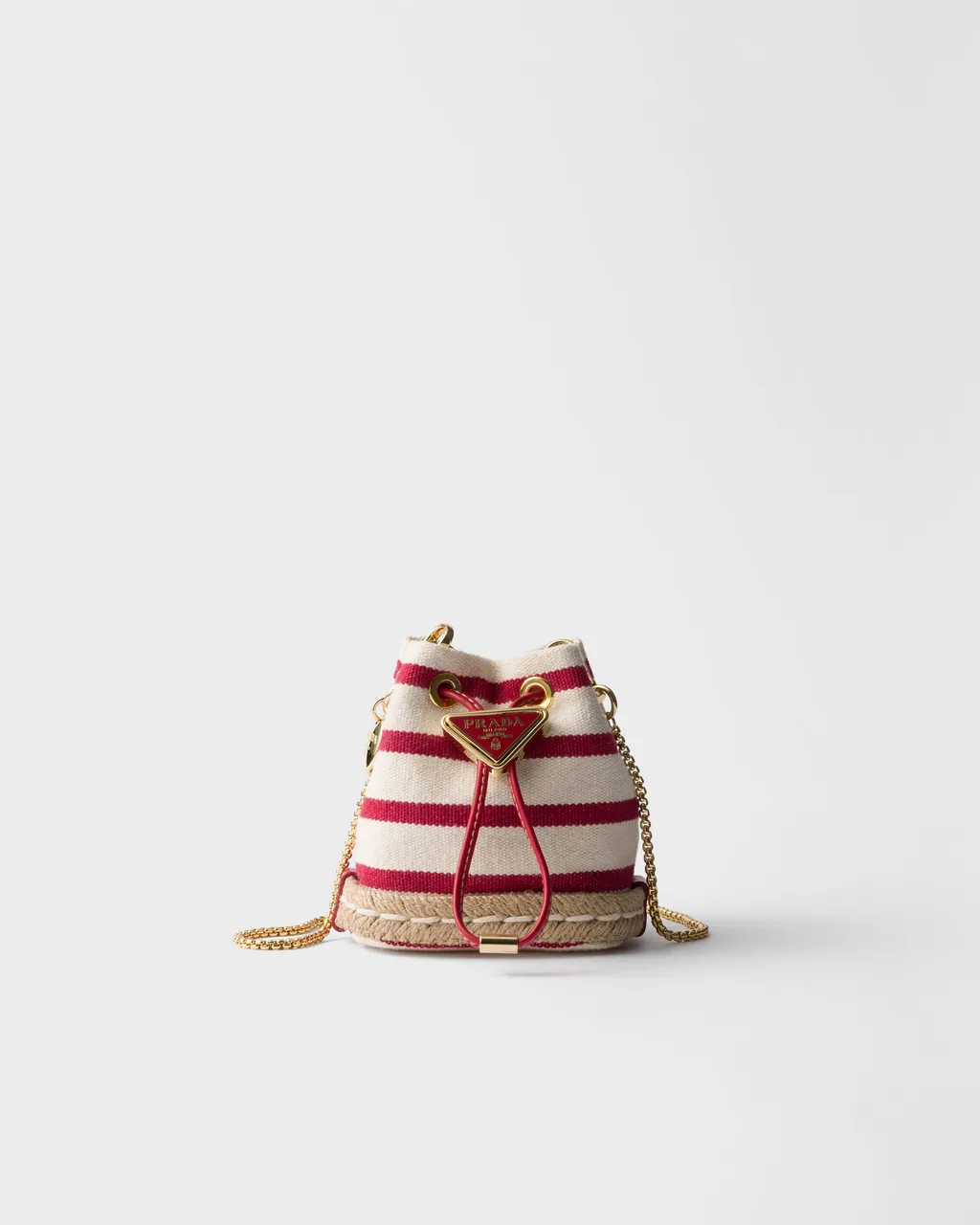 Striped Fabric Mini-Pouch