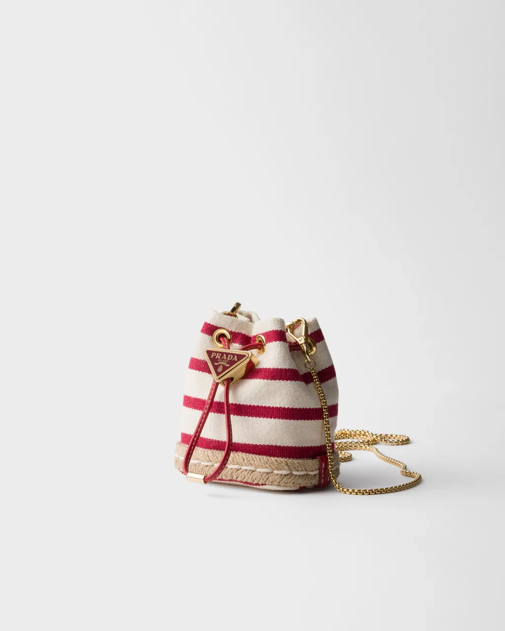 Striped Fabric Mini-Pouch