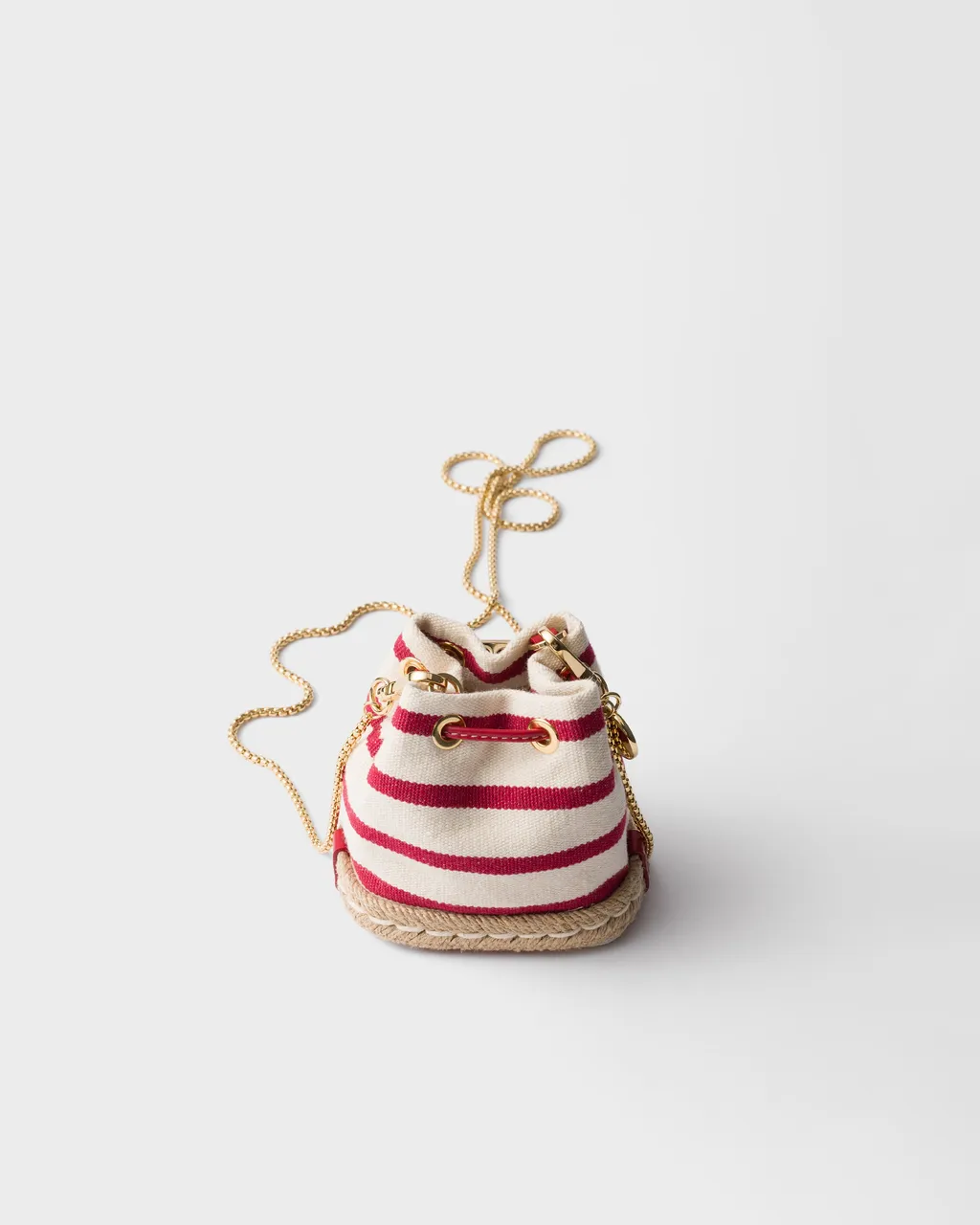Striped Fabric Mini-Pouch