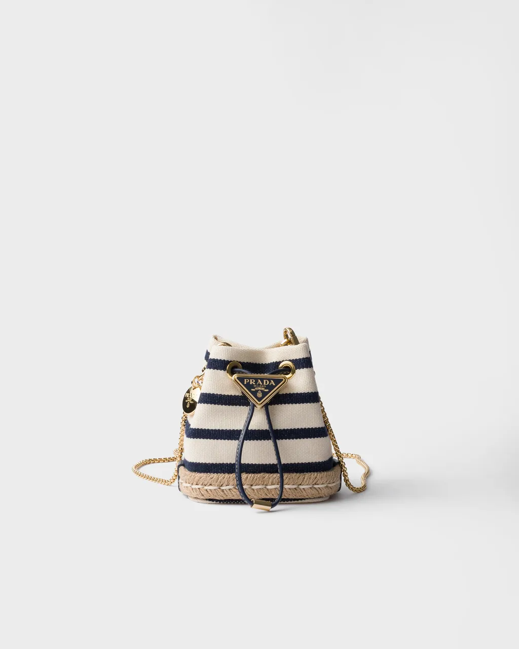 Striped Fabric Mini-Pouch