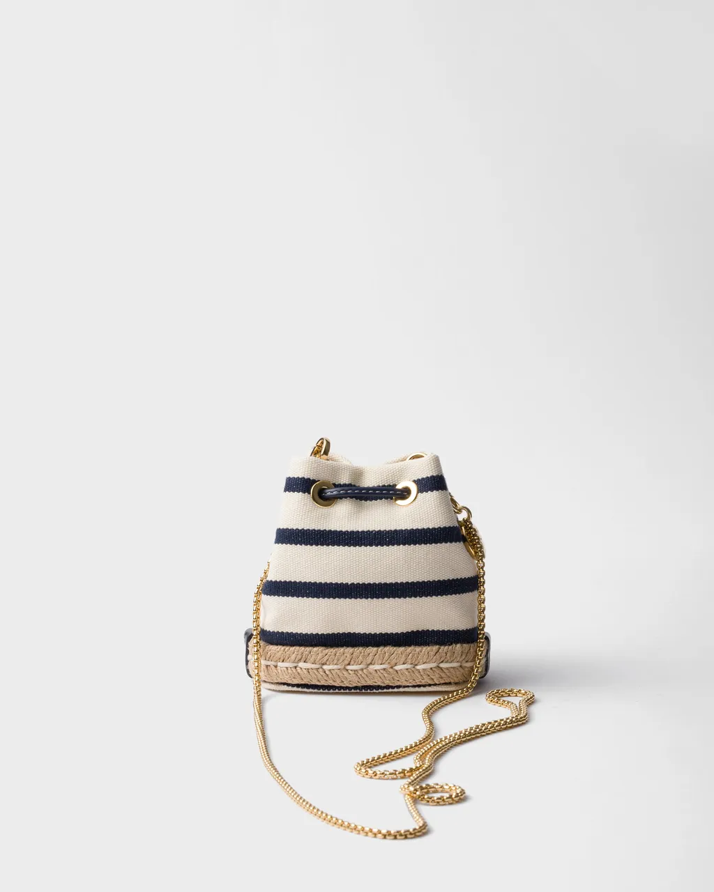 Striped Fabric Mini-Pouch