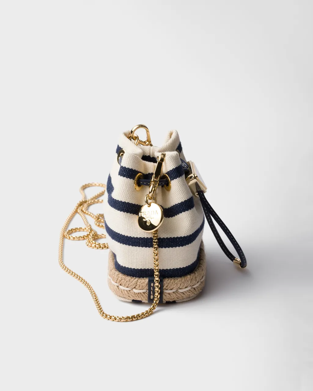 Striped Fabric Mini-Pouch