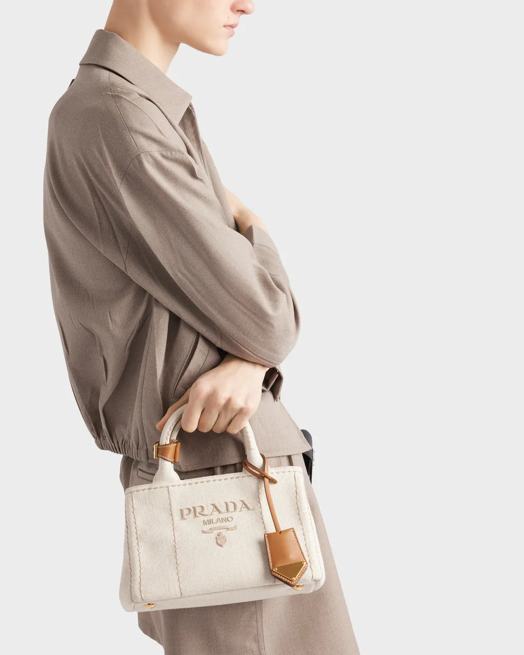 Prada JardiniÈRe Linen Blend Mini-Bag