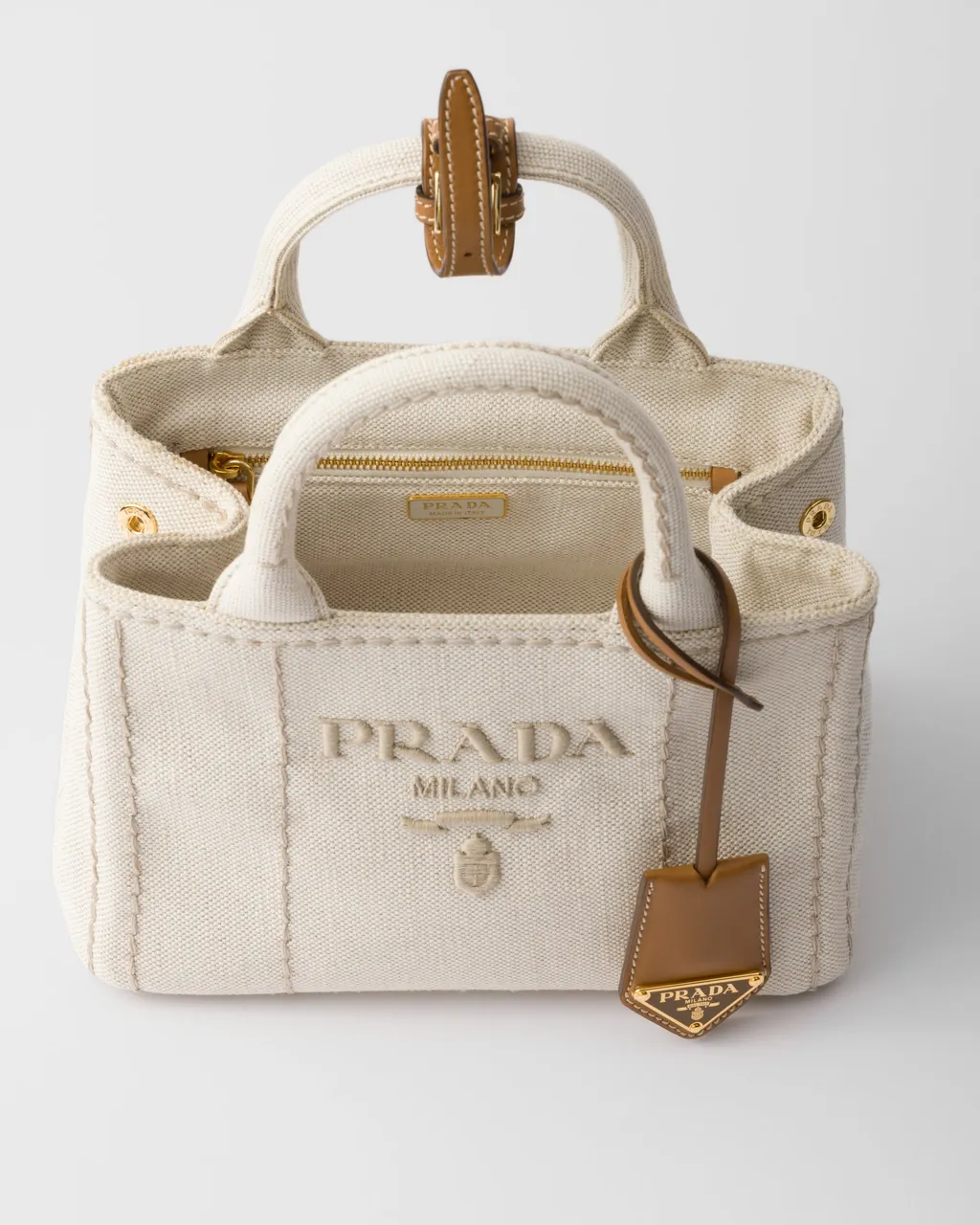 Prada JardiniÈRe Linen Blend Mini-Bag