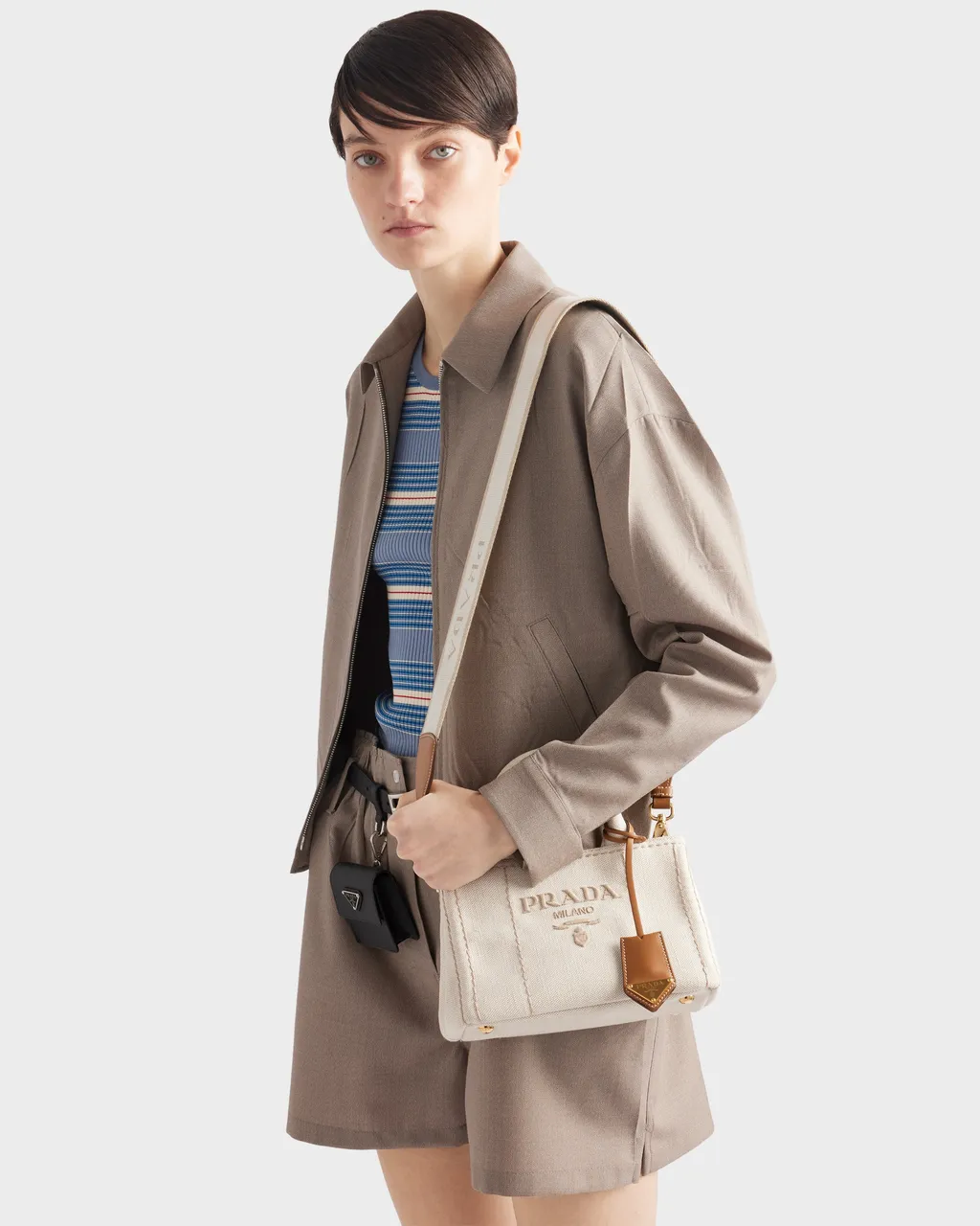 Prada JardiniÈRe Linen Blend Mini-Bag