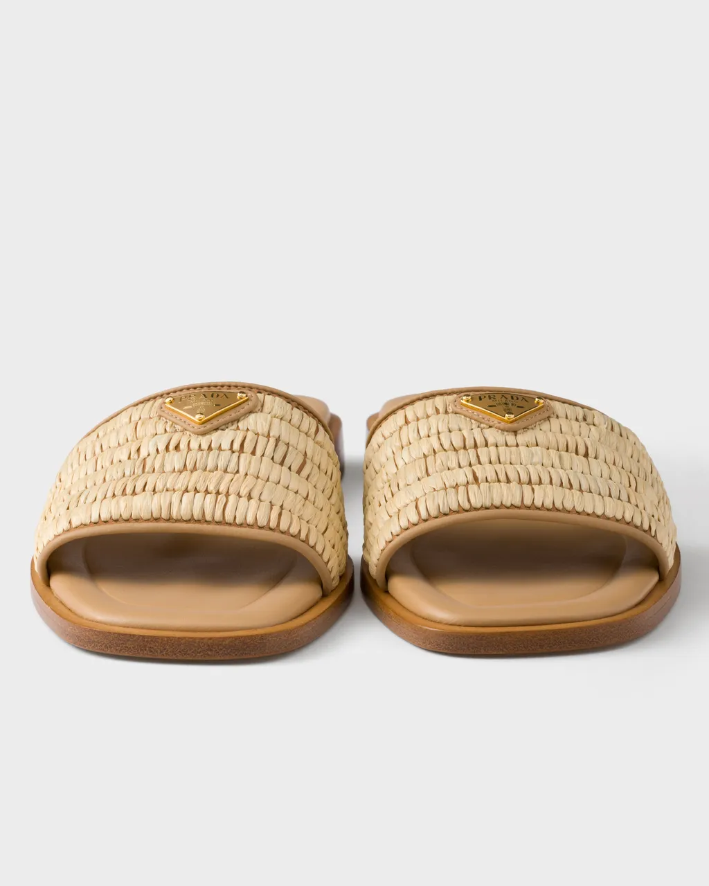 Leather Slides With Crochet Details