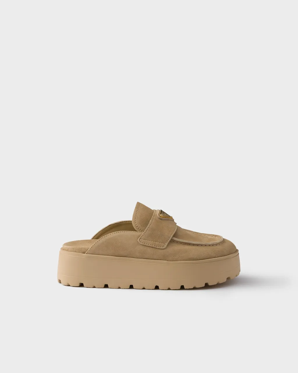 Suede Flatform Mules