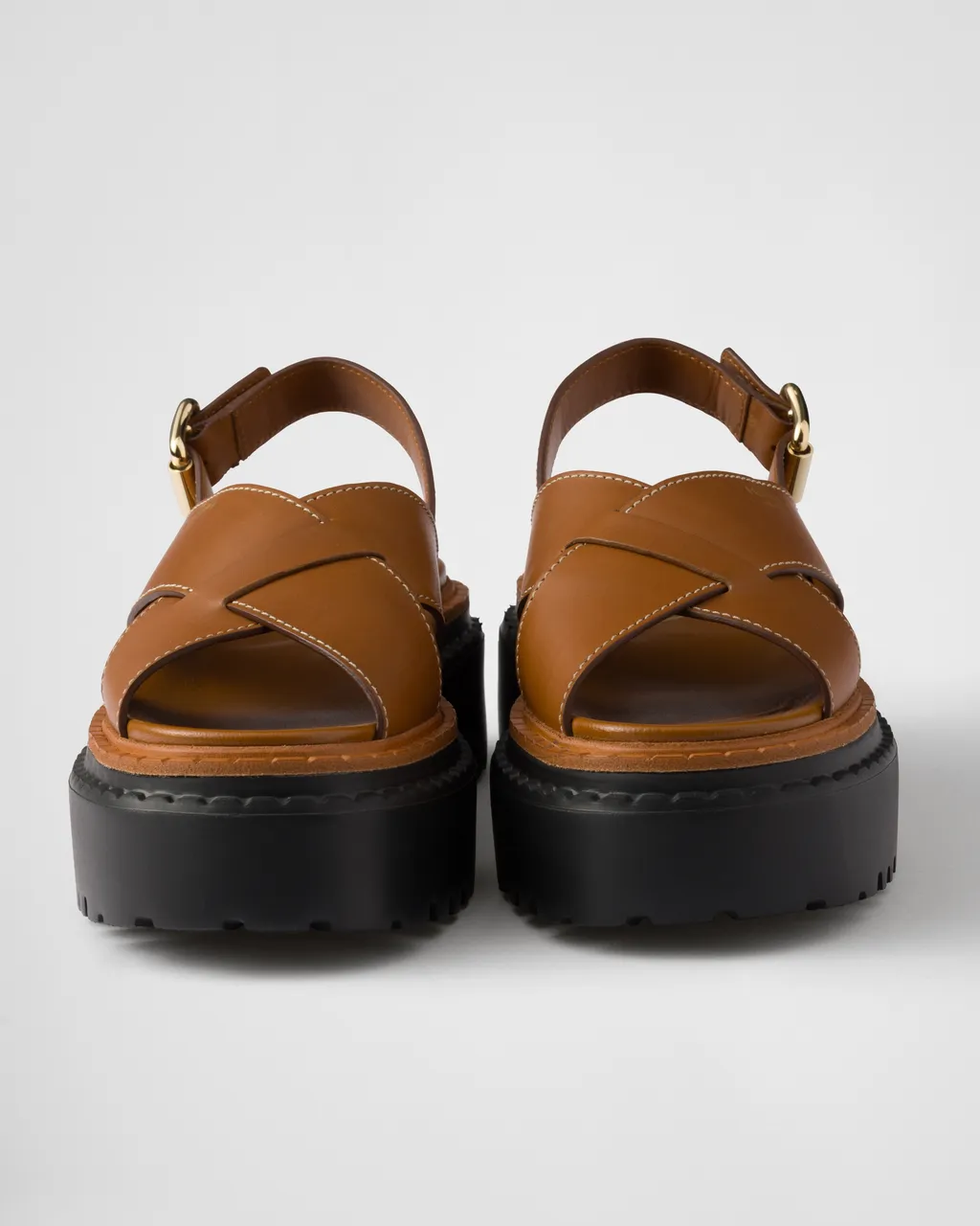 Leather Crisscross Sandals