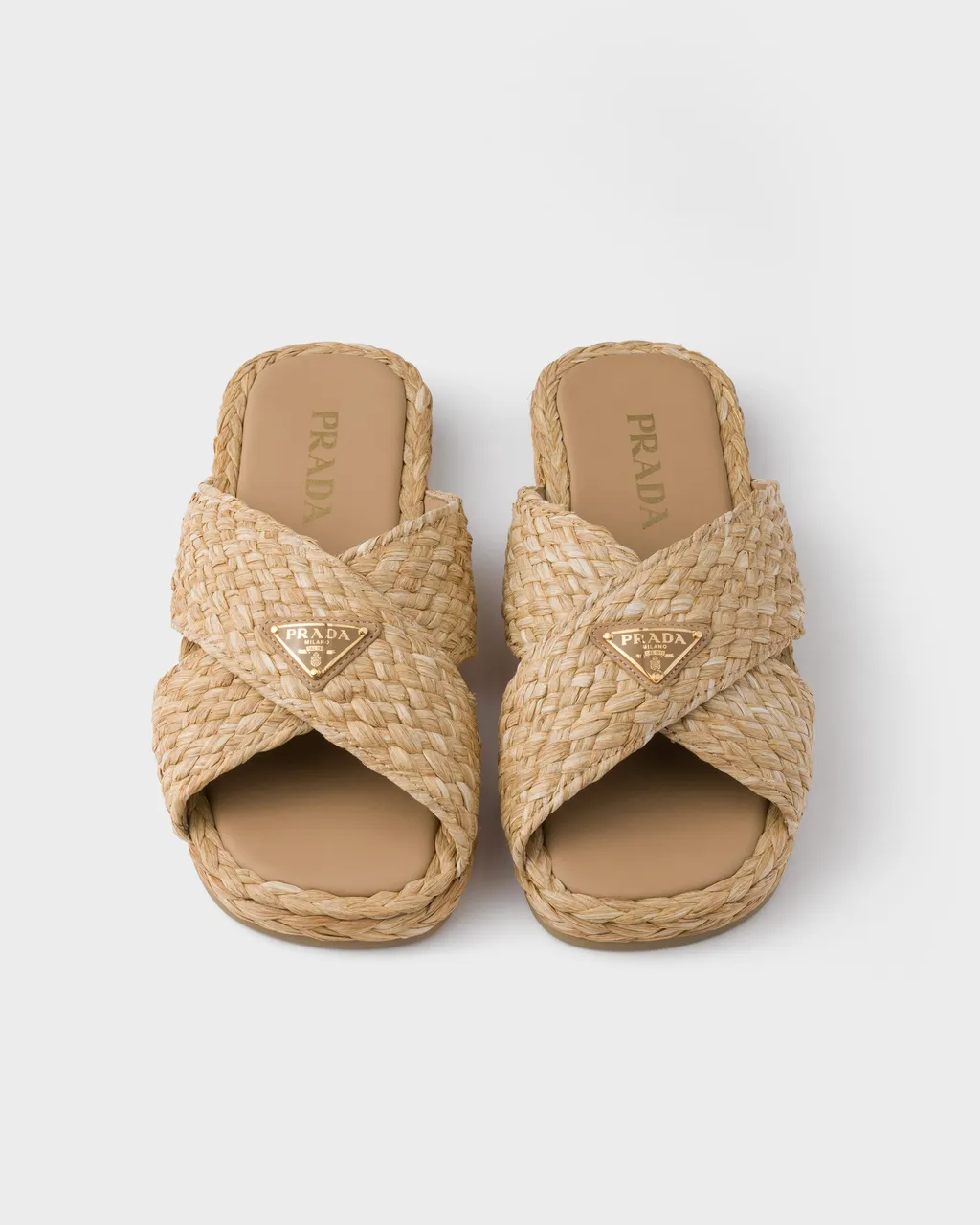 Raffia Crisscross Slides