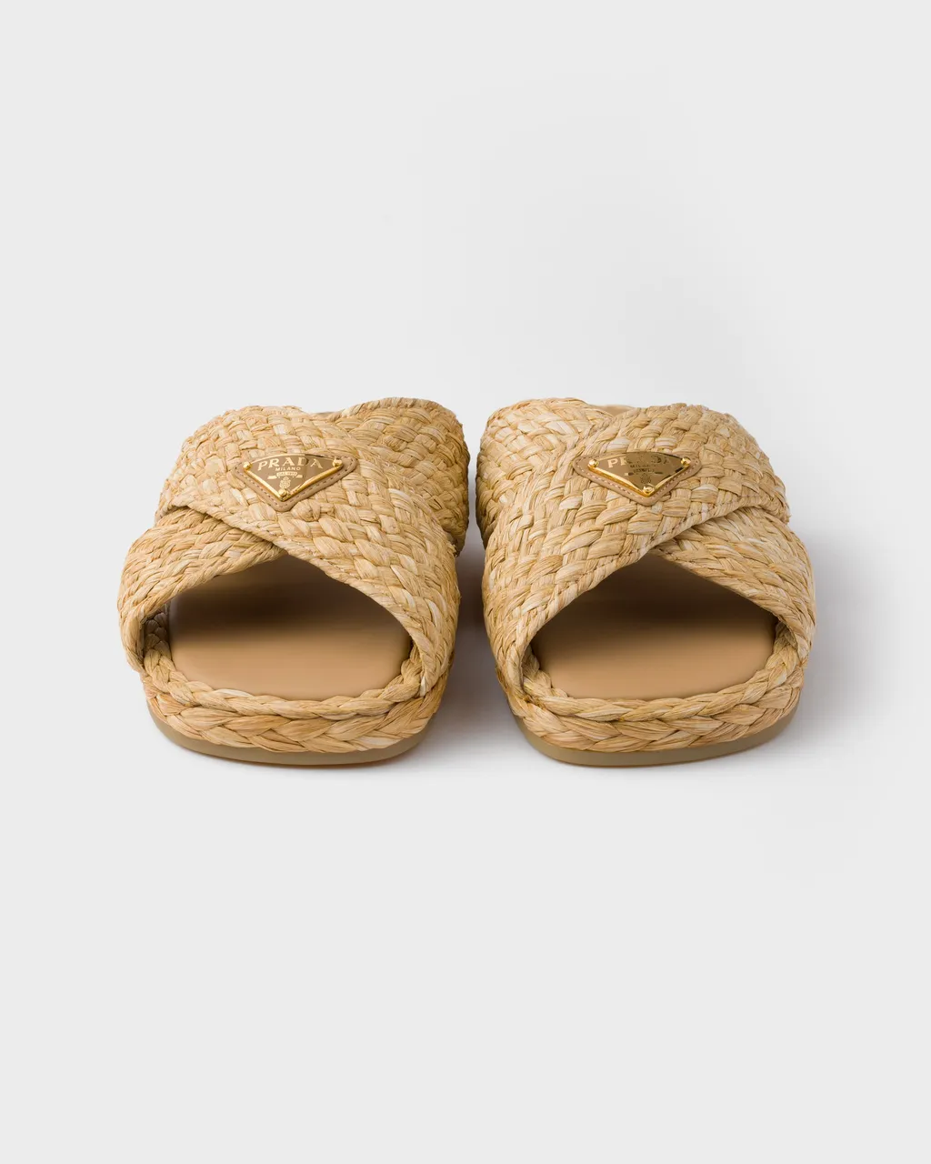 Raffia Crisscross Slides