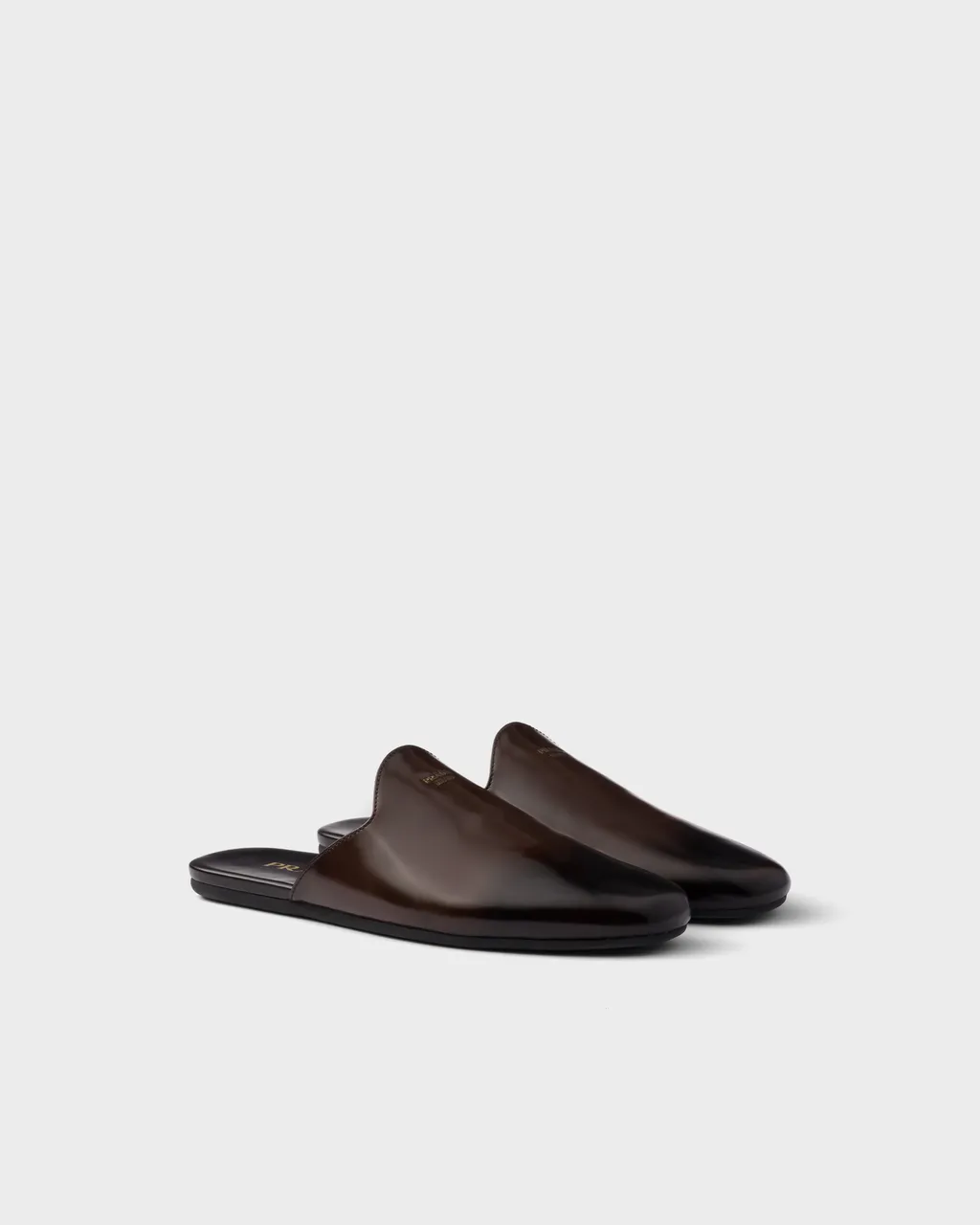 Brushed Leather Mules
