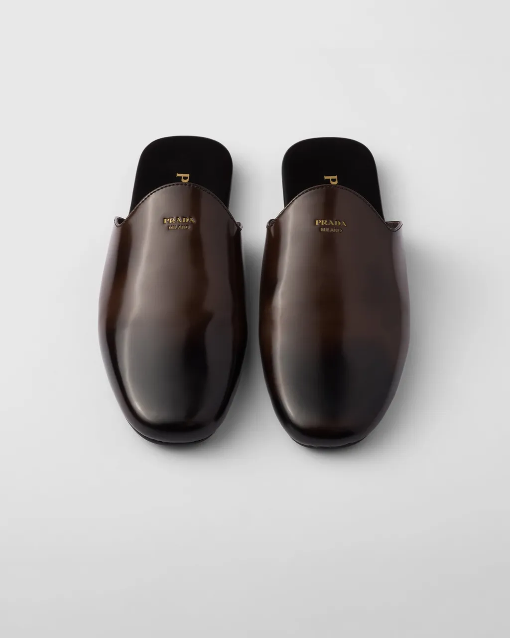 Brushed Leather Mules