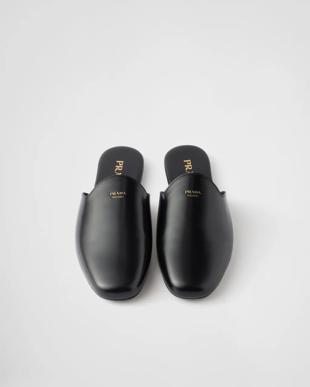 Brushed Leather And Shearling Mules