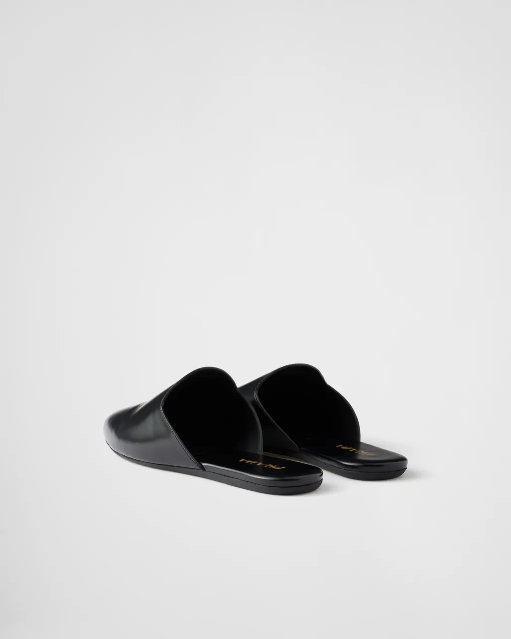 Brushed Leather And Shearling Mules