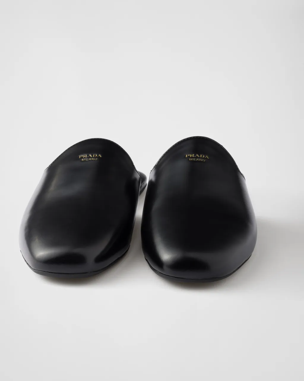 Brushed Leather And Shearling Mules