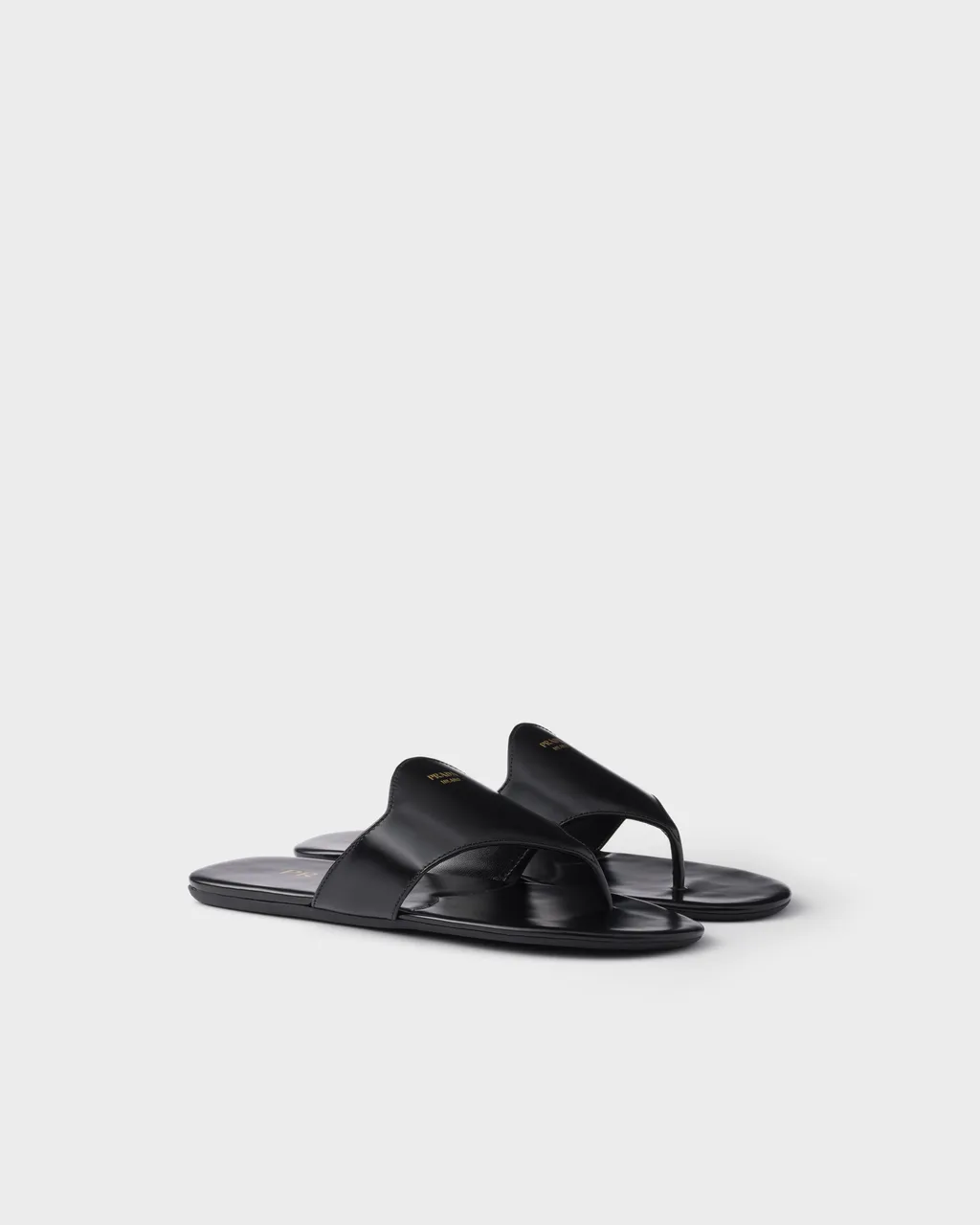 Brushed Leather Thong Sandals
