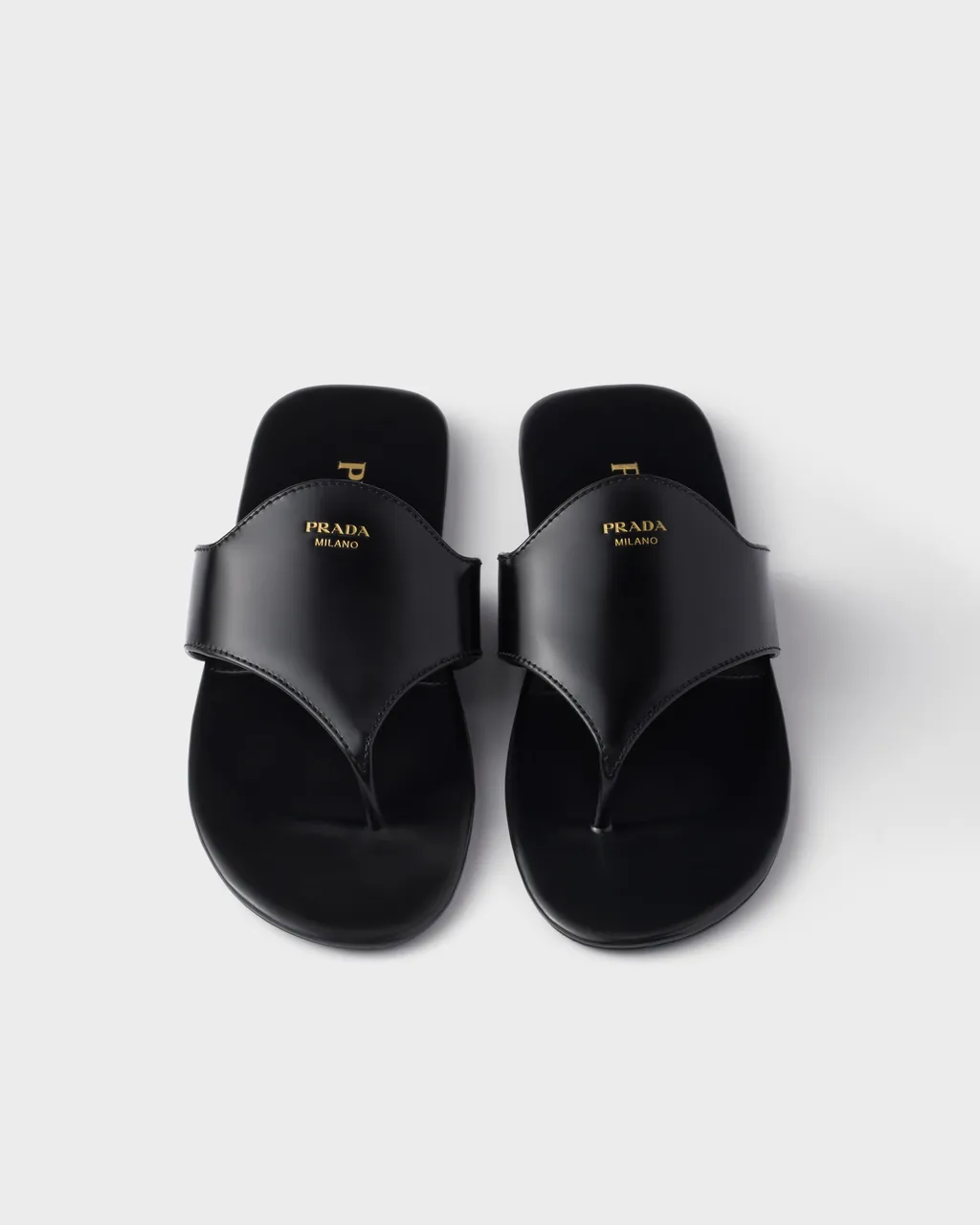 Brushed Leather Thong Sandals