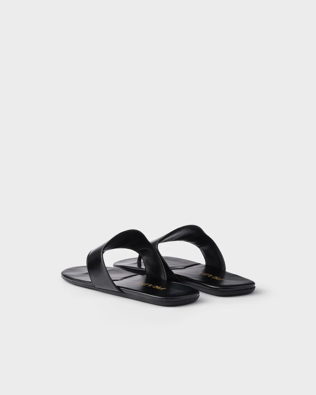 Brushed Leather Thong Sandals